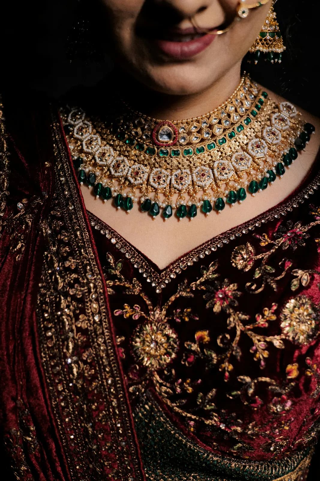 Detailed craftsmanship of designer ethnic wear